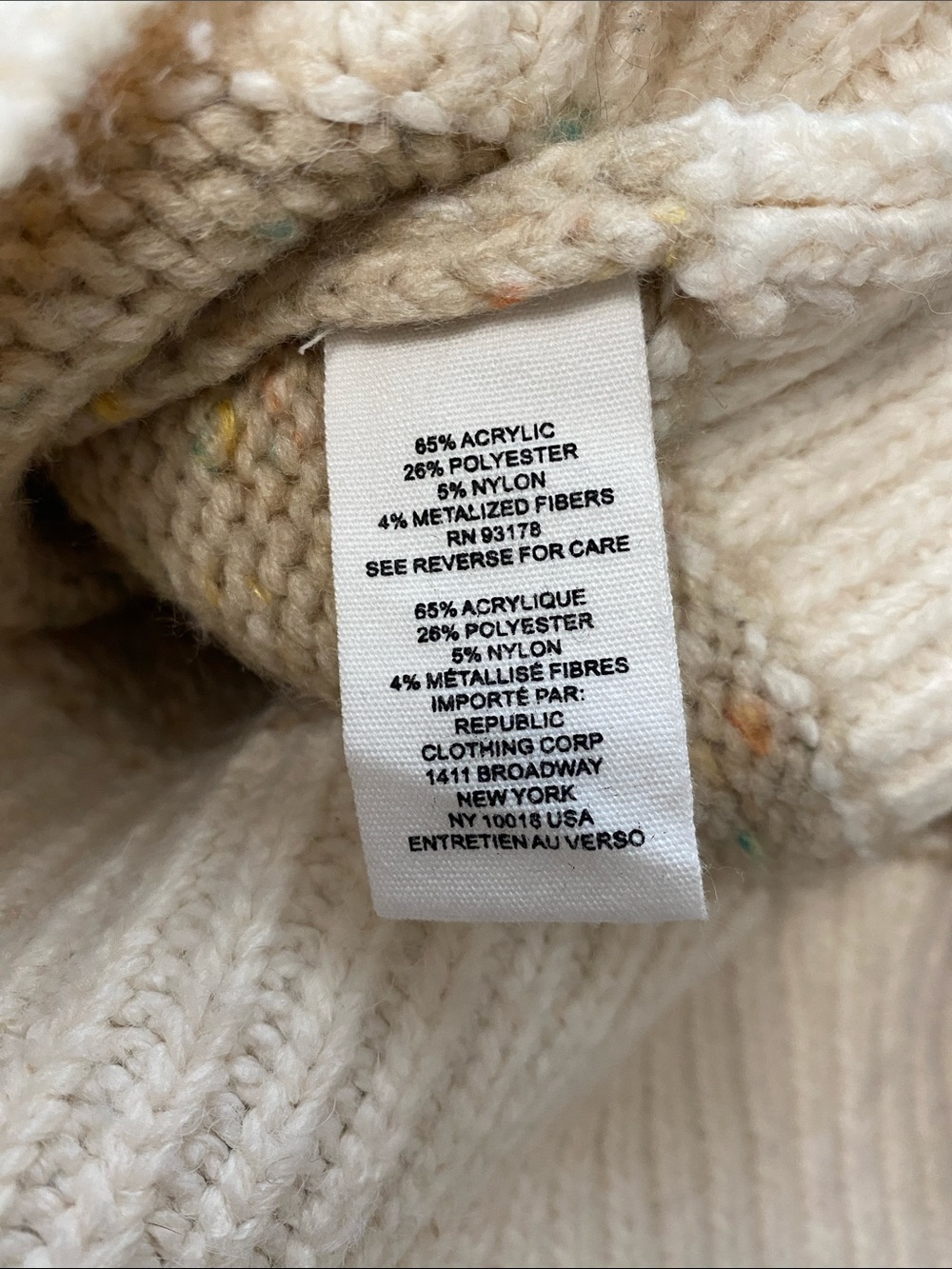 Fair Isle Turtleneck Sweater In Neutral Tones Sz S - Picture 9 of 13